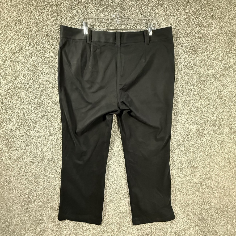 Talbots Signature Womens Size 18 Black Straight Leg Stretch Pants 30 Inseam - Picture 3 of 8